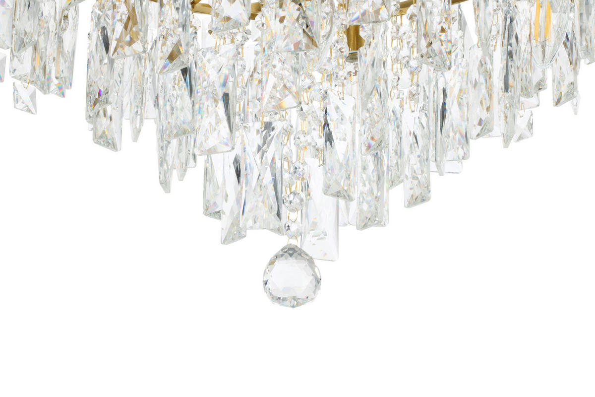 TAKLAMPA Aurelie  - klar/guldfärgad, Design, metall/glas (50/41cm) - Glandor