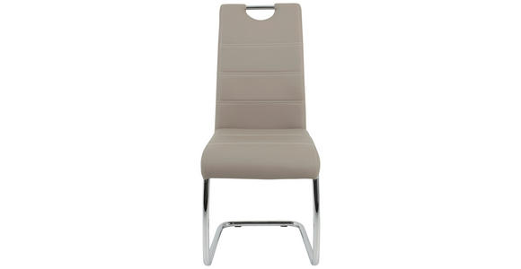 SCHWINGSTUHL in Lederlook - Chromfarben/Weiß, Design, Textil/Metall (43/98/59cm) - Carryhome