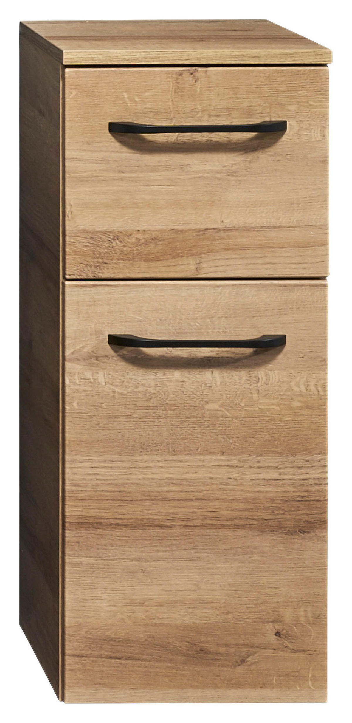 UNTERSCHRANK 30/73/33 cm   - Eichefarben/Schwarz, MODERN, Glas/Holzwerkstoff (30/73/33cm) - Sadena