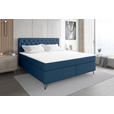 BOXSPRINGBETT 180/200 cm  in Dunkelblau  - Schwarz/Dunkelblau, KONVENTIONELL, Textil/Metall (180/200cm) - Carryhome