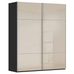 SCHWEBETÜRENSCHRANK 162/223/68 cm 2-türig Schwarz, Champagner  - Champagner/Alufarben, KONVENTIONELL, Glas/Holzwerkstoff (162/223/68cm) - Novel