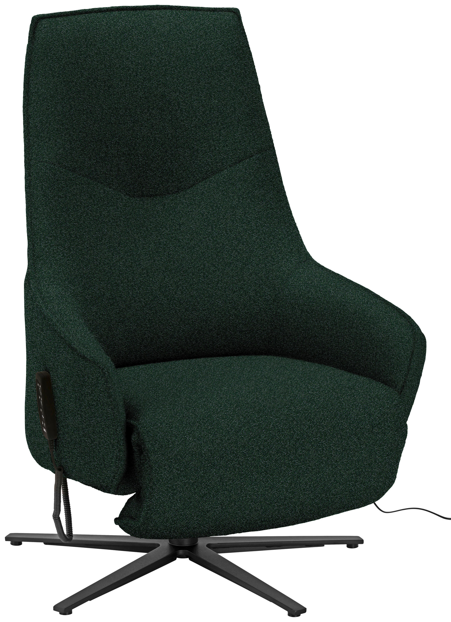 RELAXSESSEL in Textil Dunkelgrün  - Dunkelgrün/Anthrazit, Design, Textil/Metall (70/112/85cm) - Himolla