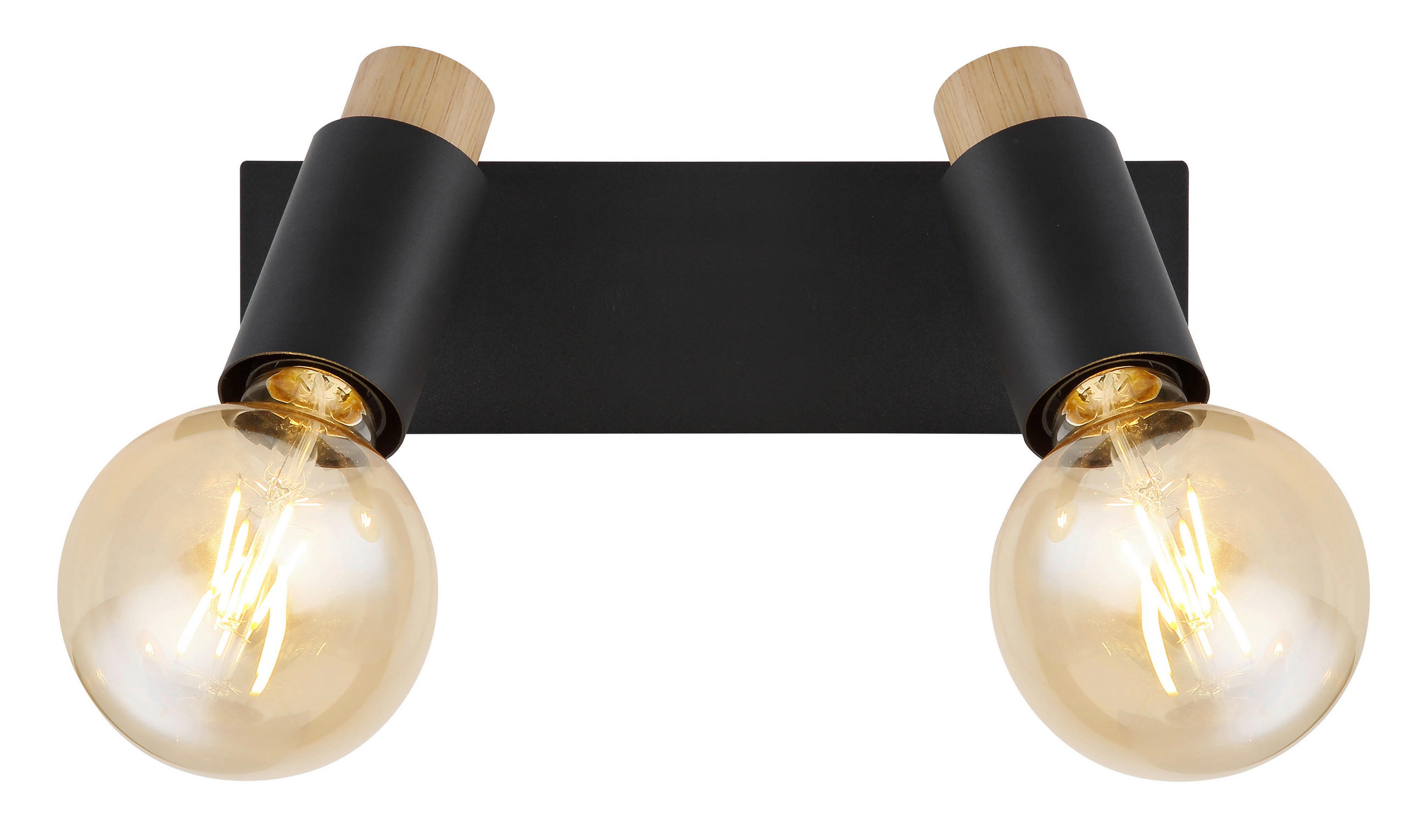 STRAHLER Matti 29,5/8/14,5 cm   - Dunkelbraun/Schwarz, Design, Holz/Metall (29,5/8/14,5cm) - Globo