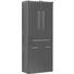 HOCHSCHRANK 60/162,8/33 cm - Chromfarben/Anthrazit, Design, Glas/Holzwerkstoff (60/162,8/33cm) - Novel HOCHSCHRANK 60/162,8/33 cm - Chromfarben/Anthrazit, Design, Glas/Holzwerkstoff (60/162,8/33cm) - Novel