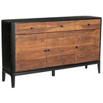 SIDEBOARD 160/87/40 cm  - Schwarz/Braun, Design, Holz/Metall (160/87/40cm) - Ambia Home