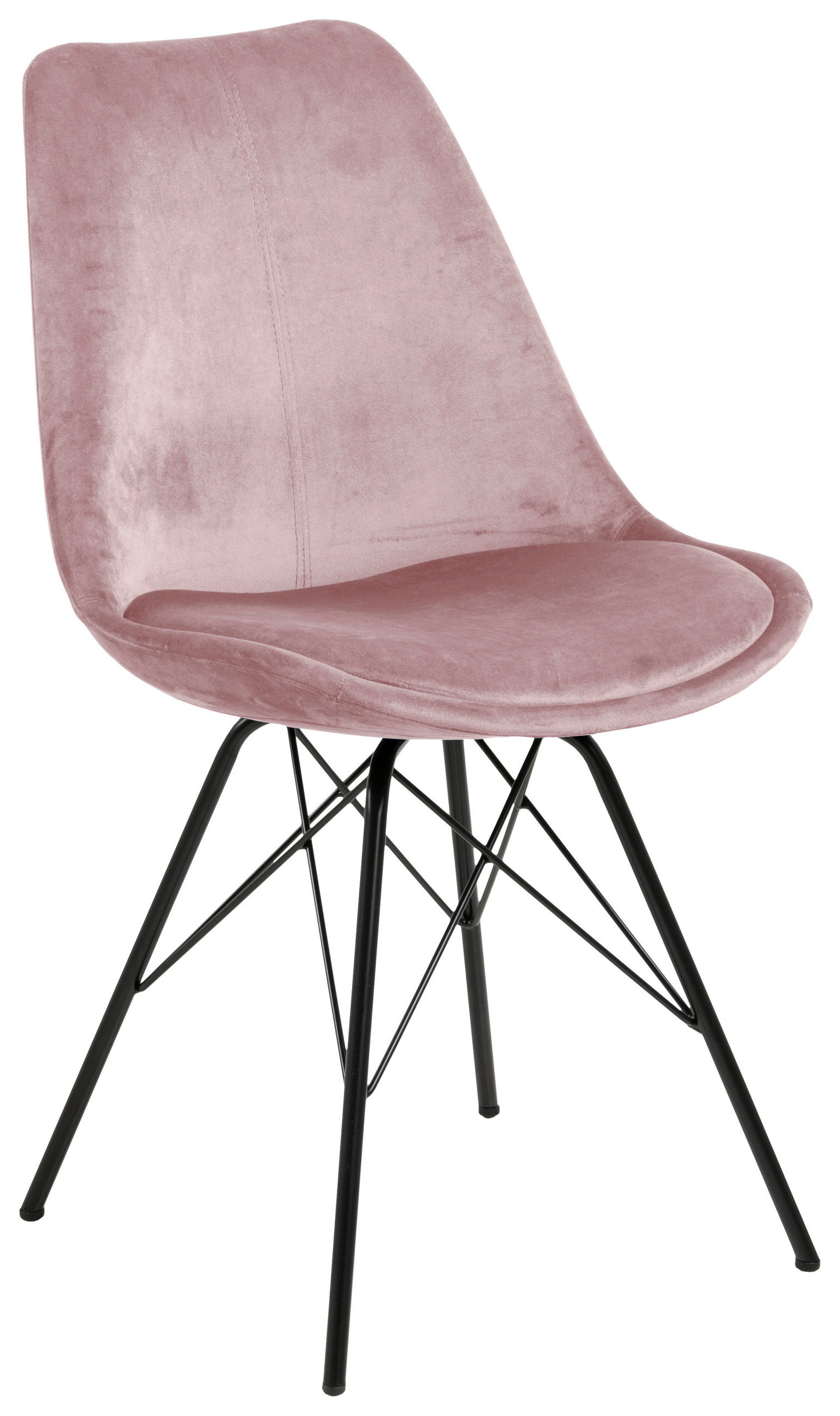 STOLICA  prljavo ružičasta  tekstil      - prljavo ružičasta/crna, Trend, tekstil/metal (48,5/85,5/54cm) - Carryhome