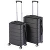 REISEKOFFERSET Schwarz 2-teilig  - Schwarz, Basics, Kunststoff/Textil - Novel