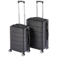 REISEKOFFERSET Schwarz 2-teilig  - Schwarz, Basics, Kunststoff/Textil - Novel