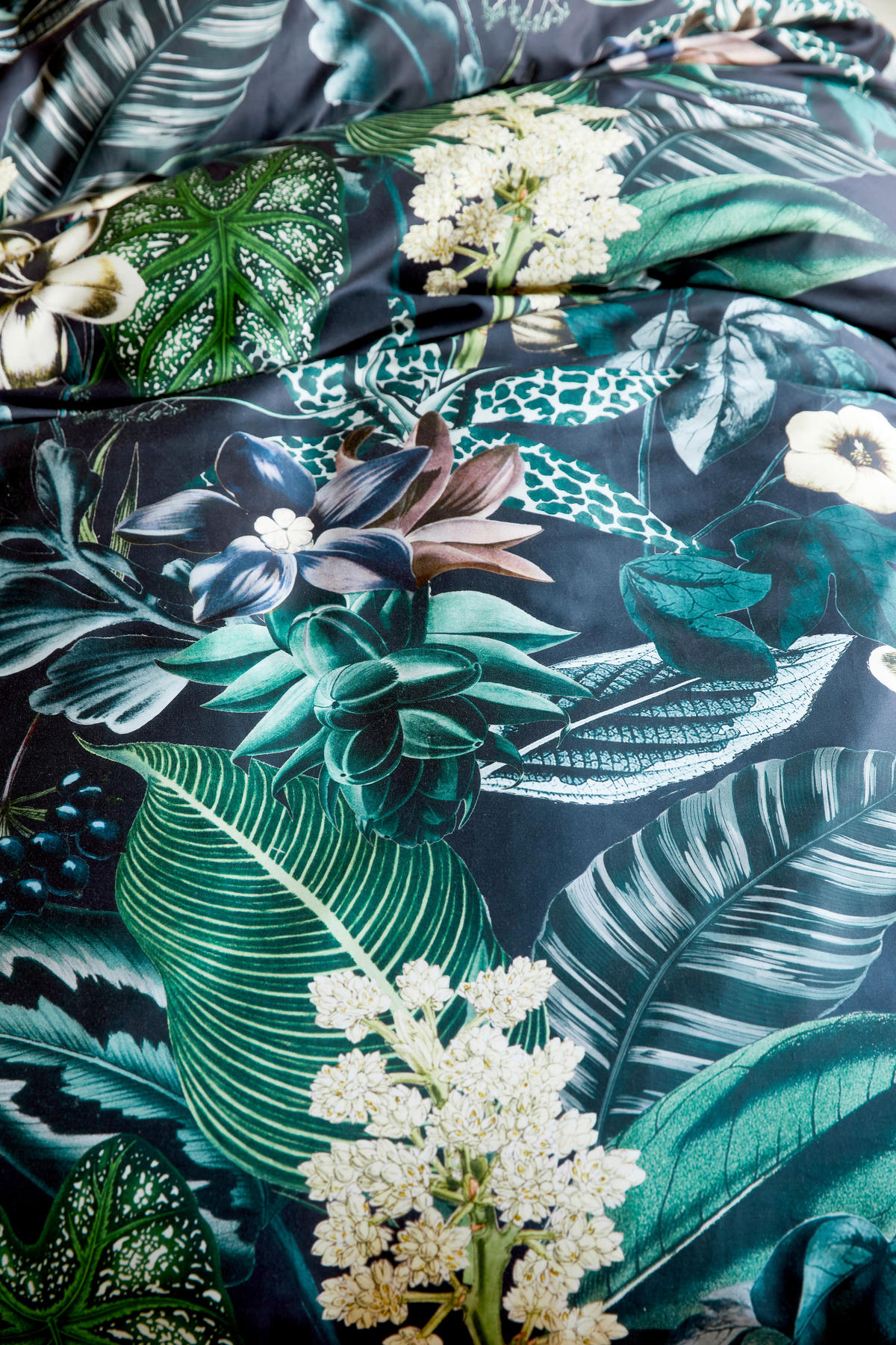 WENDEBETTWÄSCHE 2-teilig SS22 Satin  - Dunkelblau, KONVENTIONELL (155/220cm) - Essenza