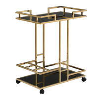SERVIERWAGEN in Goldfarben  - Goldfarben, Design, Glas/Kunststoff (67,5/43/83,5cm) - MID.YOU