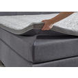 BOXSPRINGBETT 240/200 cm  in Grau  - Chromfarben/Grau, KONVENTIONELL, Holz/Kunststoff (240/200cm) - Carryhome