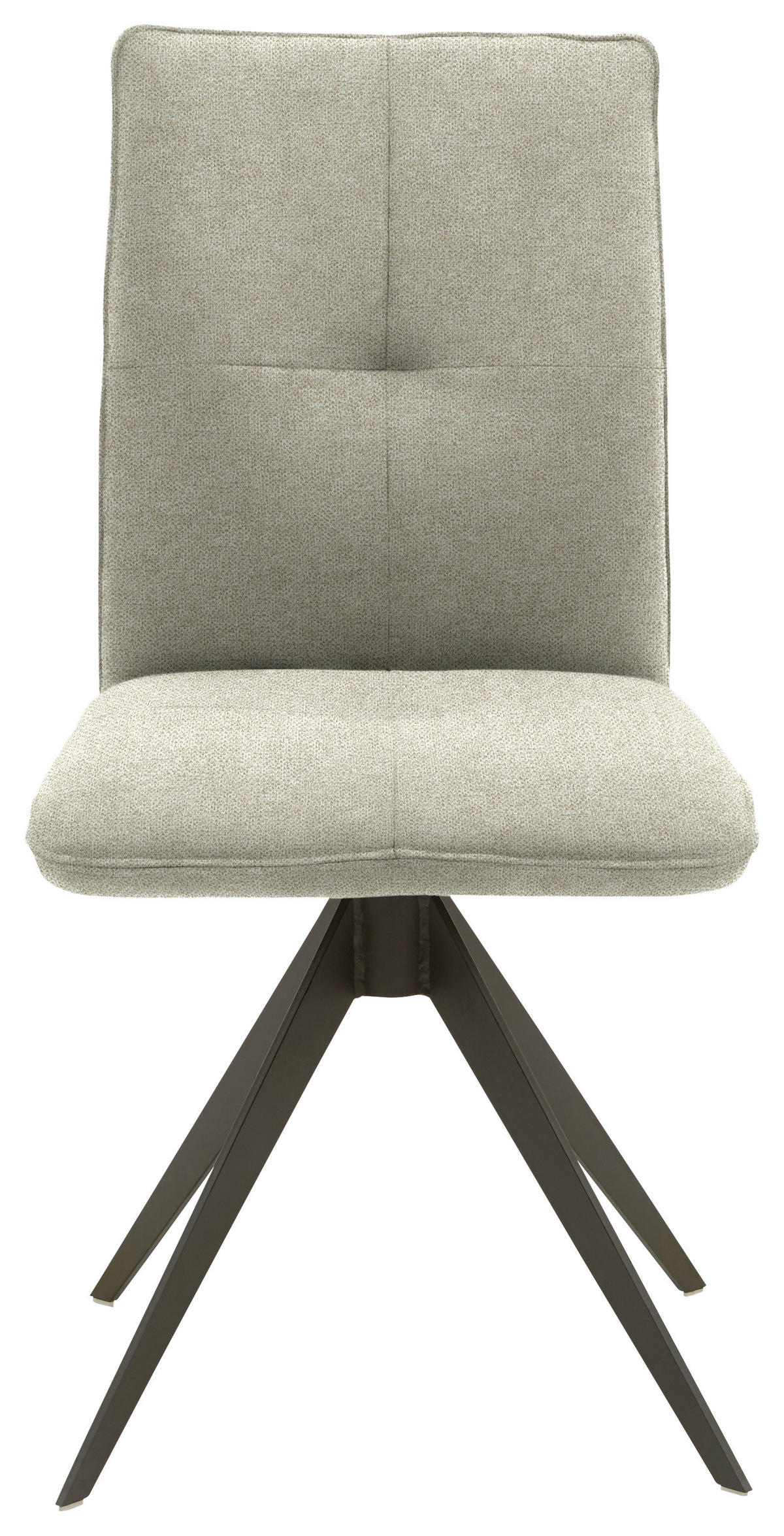 STUHL Stahl Flachgewebe  - Sandfarben/Schwarz, Design, Textil/Metall (46/91/62cm) - Dieter Knoll