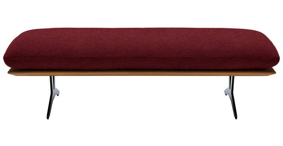 HOCKERBANK in Holz, Textil Rot - Rot/Schwarz, Design, Holz/Textil (150/43/60cm) - Dieter Knoll