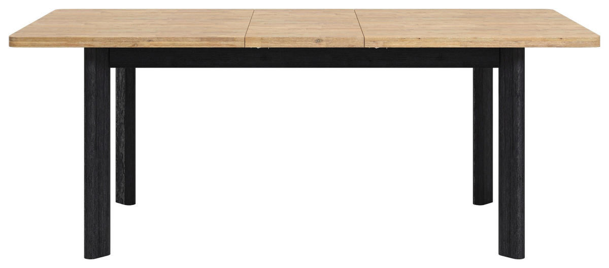 JEDÁLENSKÝ STÔL, akácia, čierna, farba akácie, 160-200/90/76 cm - čierna/farba akácie, Lifestyle, drevo (160-200/90/76cm) - Landscape