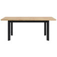 ESSTISCH in Holz 160-200/90/76 cm  - Schwarz/Akaziefarben, LIFESTYLE, Holz (160-200/90/76cm) - Landscape