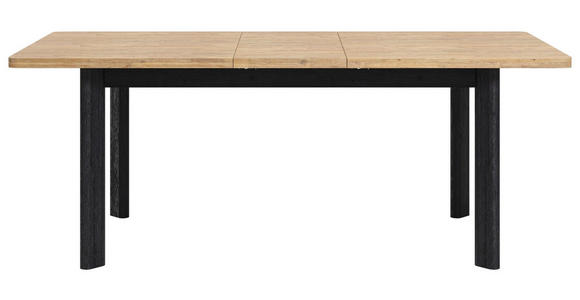 ESSTISCH in Holz 160-200/90/76 cm - Schwarz/Akaziefarben, LIFESTYLE, Holz (160-200/90/76cm) - Landscape