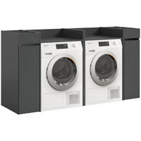 WASCHMASCHINENSCHRANK Anthrazit  - Anthrazit/Schwarz, Basics, Holzwerkstoff/Kunststoff (190/101cm) - MID.YOU