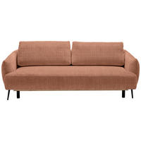 BÄDDSOFFA i chenille rostfärgad  - svart/rostfärgad, Klassisk, metall/textil (228/75/98cm) - MID.YOU