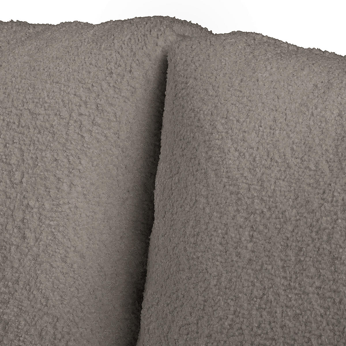 ECKSOFA inkl. Hocker Ariella in Bouclé Dunkelgrau  161/231 cm  - Dunkelgrau/Naturfarben, Design, Holz/Textil (161/231cm) - Livetastic