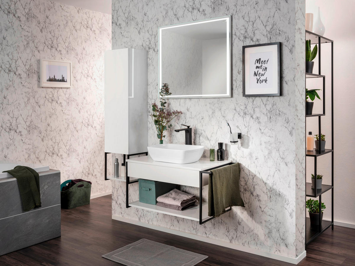 WASCHBECKEN 50/12,5/31,5 cm  - Weiß, MODERN, Keramik (50/12,5/31,5cm) - MID.YOU