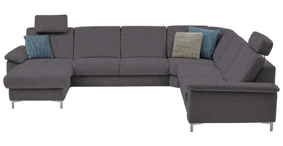 WOHNLANDSCHAFT in Textil Grau - Alufarben/Grau, Design, Textil/Metall (170/333/265cm) - Dieter Knoll