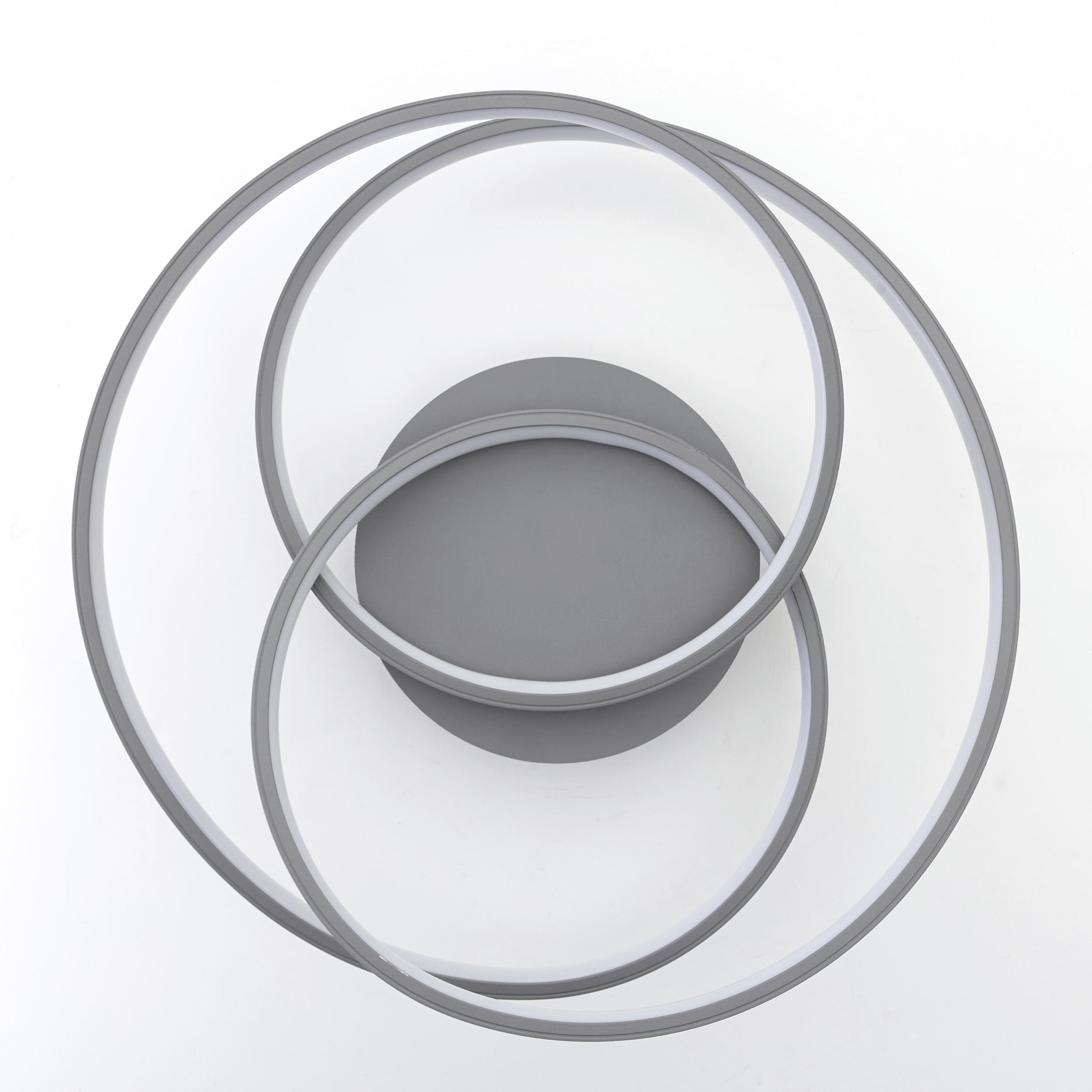 LED-DECKENLEUCHTE Labyrinth 40/13 cm - Grau, KONVENTIONELL, Glas/Metall (40/13cm) - Brilliant