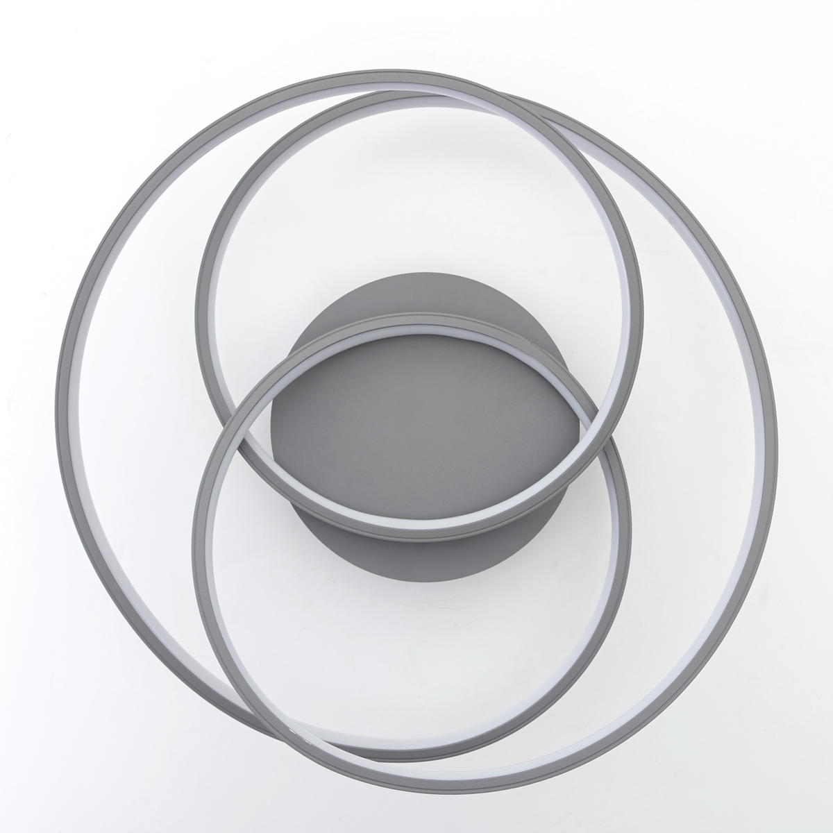 LED-DECKENLEUCHTE Labyrinth 40/13 cm   - Grau, KONVENTIONELL, Glas/Metall (40/13cm)