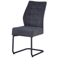 NIHAJNI STOL, kovina, tekstil siva  - siva/črna, Design, kovina/tekstil (44/97/60cm) - Hom`in