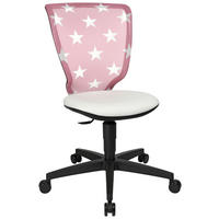 JUGENDDREHSTUHL Lederlook Rosa, Weiß  - Schwarz/Rosa, Design, Kunststoff/Textil (44/84-98/40cm) - Xora