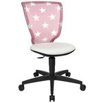 JUGENDDREHSTUHL Lederlook Rosa, Weiß  - Schwarz/Rosa, Design, Kunststoff/Textil (44/84-98/40cm) - Xora