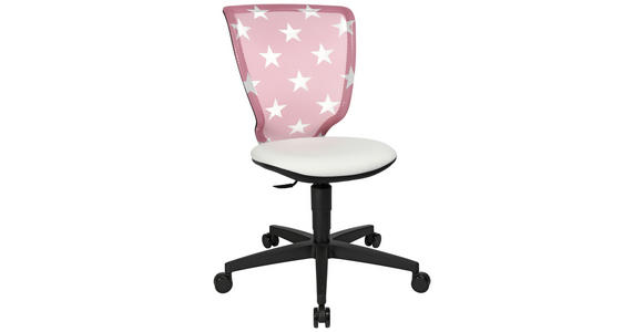 JUGENDDREHSTUHL Lederlook Rosa, Weiß - Schwarz/Rosa, Design, Kunststoff/Textil (44/84-98/40cm) - Xora