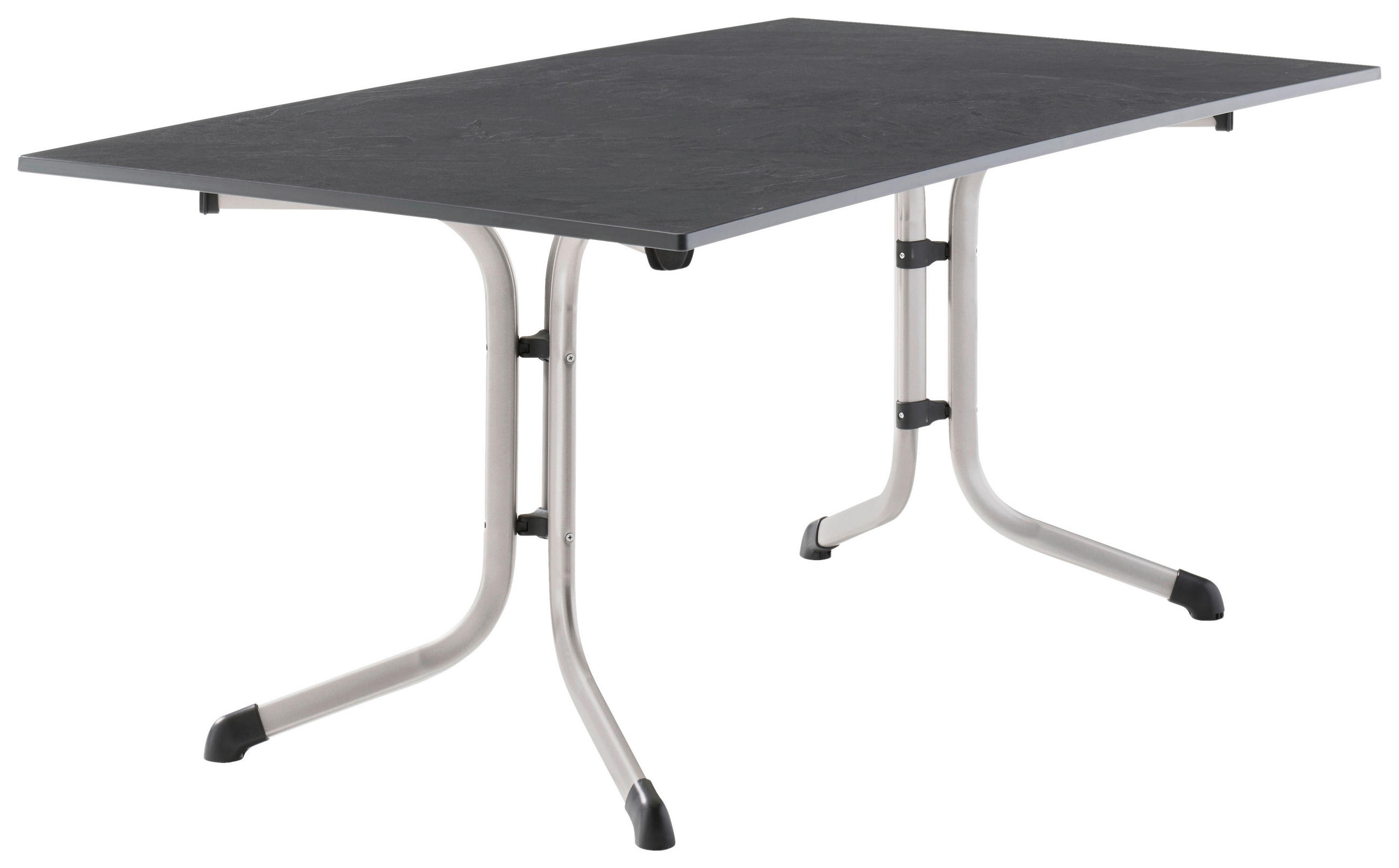 GARTENKLAPPTISCH 165/95/73 cm Metall, Kunststoff rechteckig - Anthrazit/Graphitfarben, Basics, Kunststoff/Metall (165/95/73cm) - Sieger