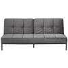 SCHLAFSOFA in Samt Dunkelgrau  - Dunkelgrau/Schwarz, Trend, Textil/Metall (198/87/95cm) - MID.YOU
