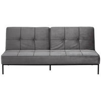 SCHLAFSOFA in Samt Dunkelgrau  - Dunkelgrau/Schwarz, Trend, Textil/Metall (198/87/95cm) - MID.YOU