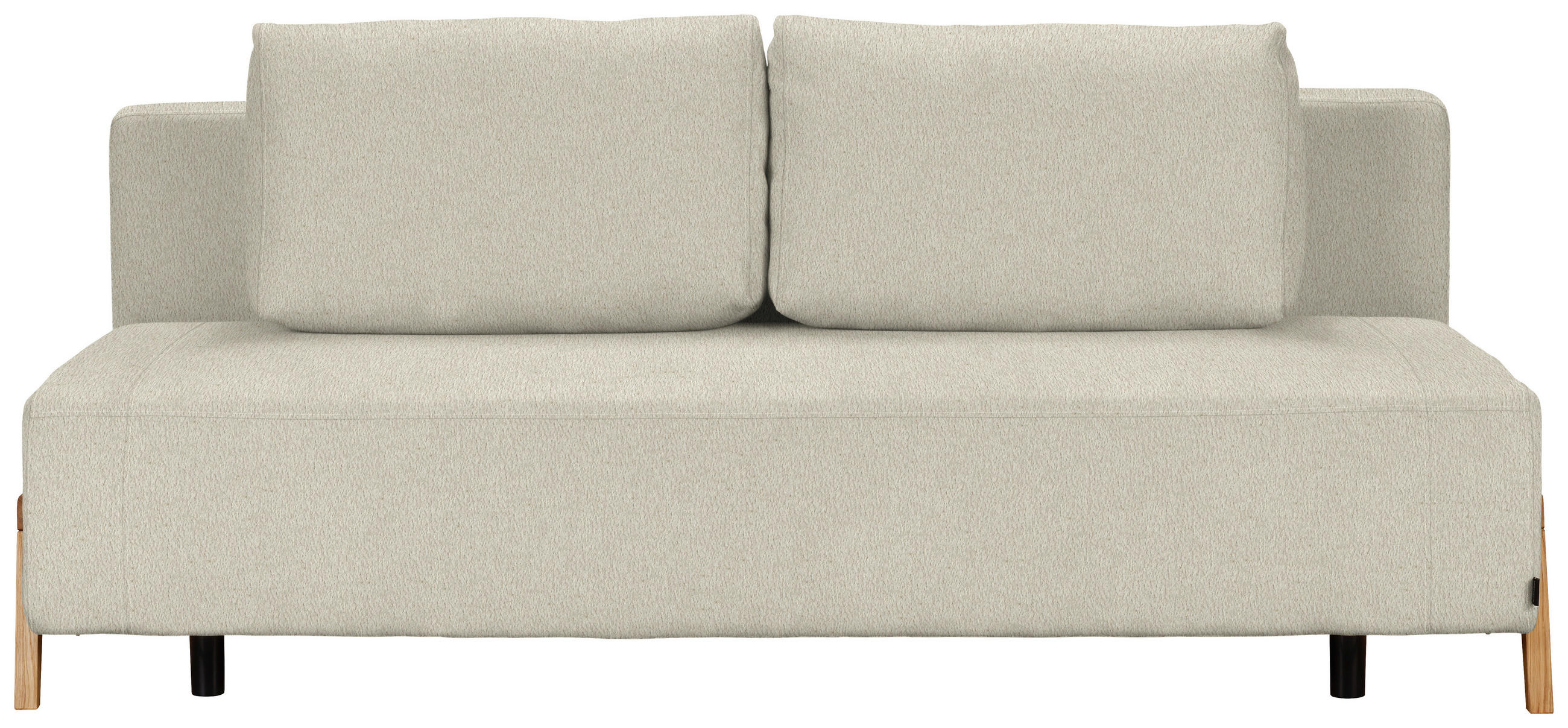 SCHLAFSOFA Teddystoff Ecru  - Ecru/Naturfarben, Design, Holz/Textil (211/88/102cm) - Niels Andersson