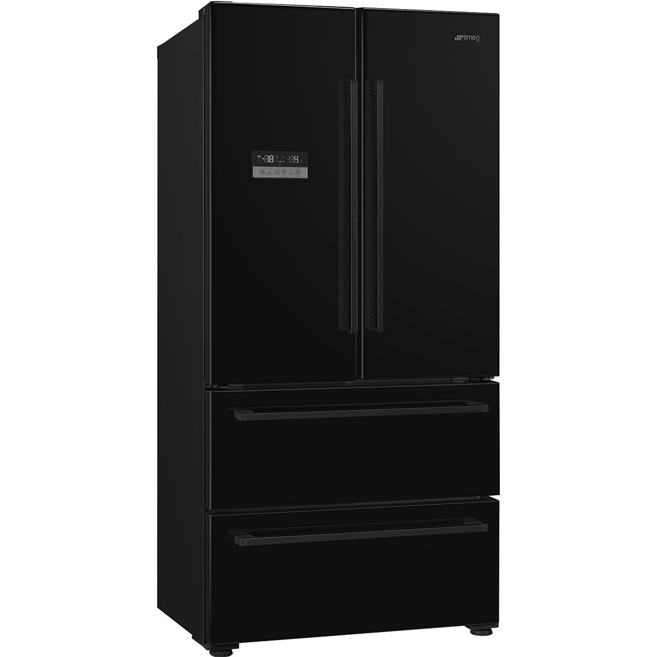 Smeg French-Door Schwarz Hochglanz 84x182.5x70 cm