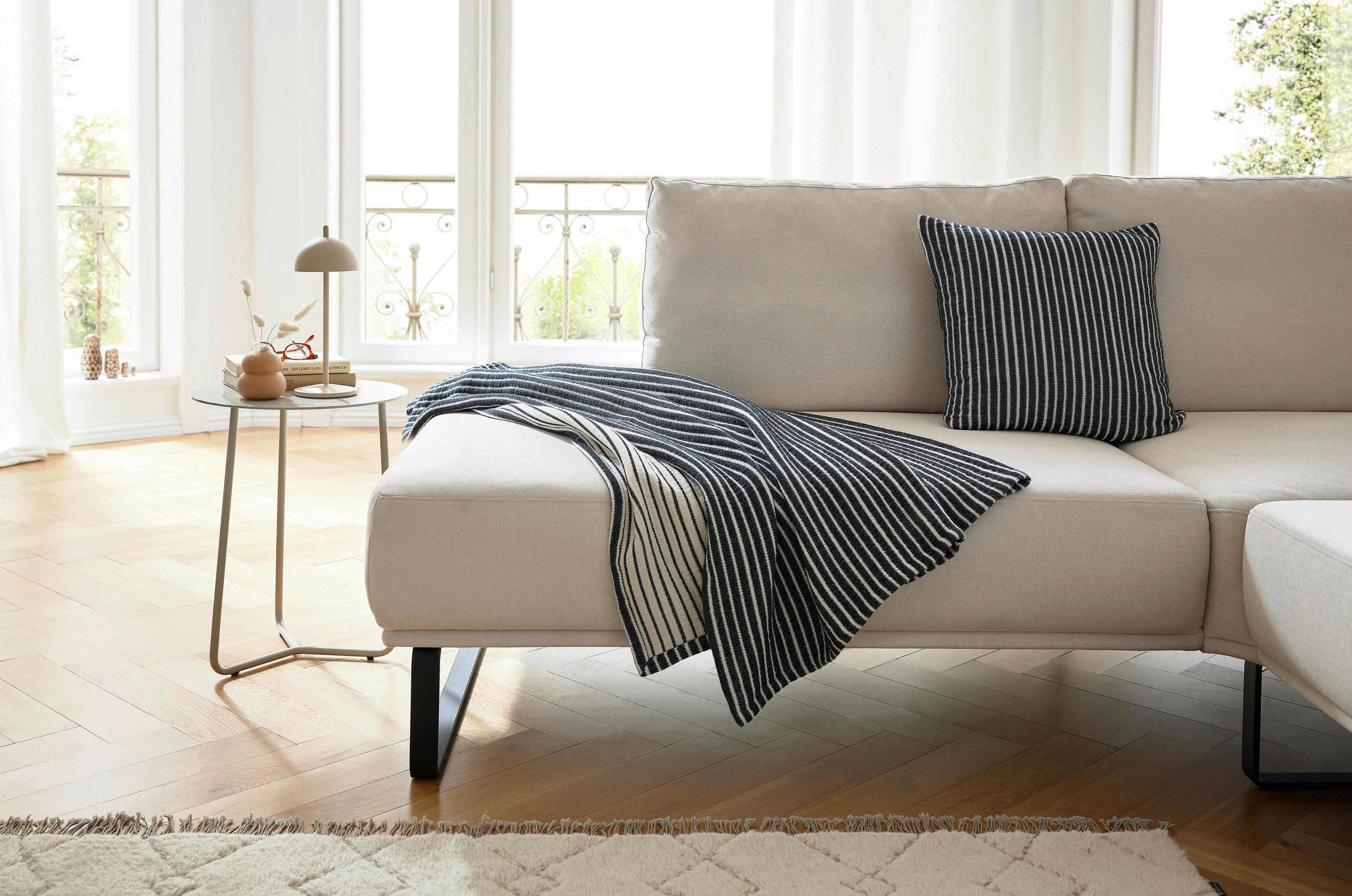 PLAID MUSTERRING 130/170 cm  - Schwarz/Weiß, Design, Textil (130/170cm) - Musterring