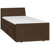 BOXSPRING-ÁGY 100/200 cm  barna  - barna/fekete, Modern, textil/fa (100/200cm) - MID.YOU