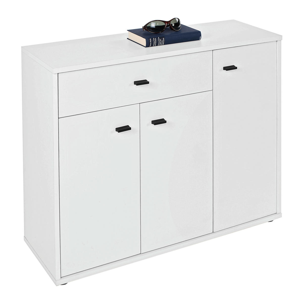 Kommode B 88 cm Boni, Boni  in 88/70/30 cm  - Schwarz/Weiß, MODERN, Holzwerkstoff/Kunststoff (88/70/30cm) - Boxxx