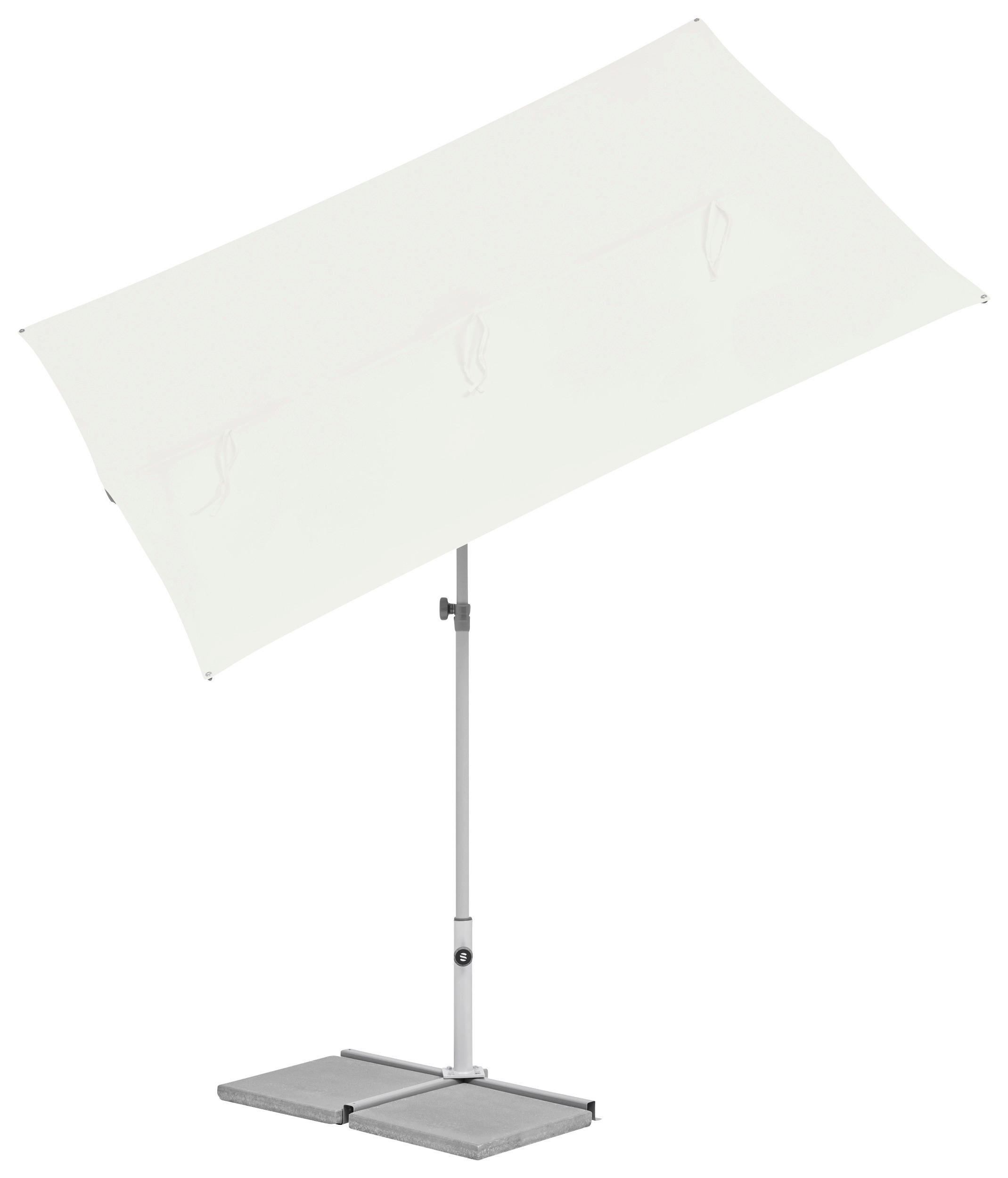 SONNENSCHIRM  - Platinfarben/Ecru, KONVENTIONELL, Metall (195/140cm) - Suncomfort by Glatz