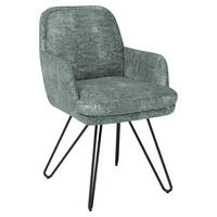 ARMLEHNSTUHL  Lederauswahl, Stoffauswahl, Typenauswahl  - Blaugrau/Schwarz, Design, Textil/Metall (58/89/68cm) - Joop!