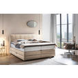 BOXSPRINGBETT 160/200 cm  in Sandfarben  - Sandfarben/Wengefarben, KONVENTIONELL, Holz/Textil (160/200cm) - Novel