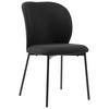 STUHL Leinenoptik Schwarz Pappel Sperrholz  - Schwarz, Design, Holz/Textil (49/84,5/58cm) - Carryhome