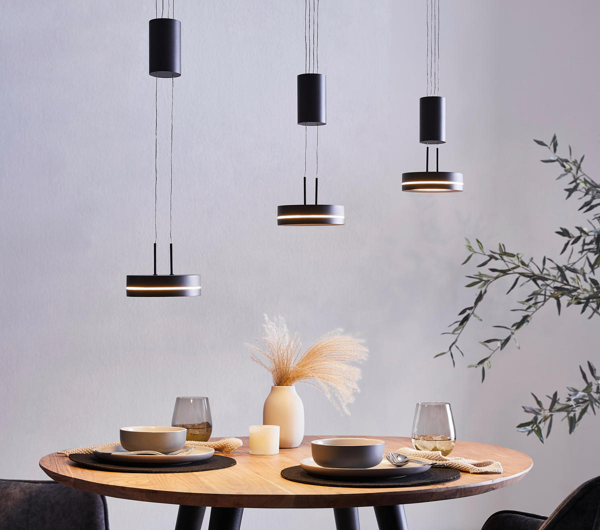 LED-HÄNGELEUCHTE 85/14/180 cm    - Weiss/Anthrazit, Lifestyle, Kunststoff/Metall (85/14/180cm)