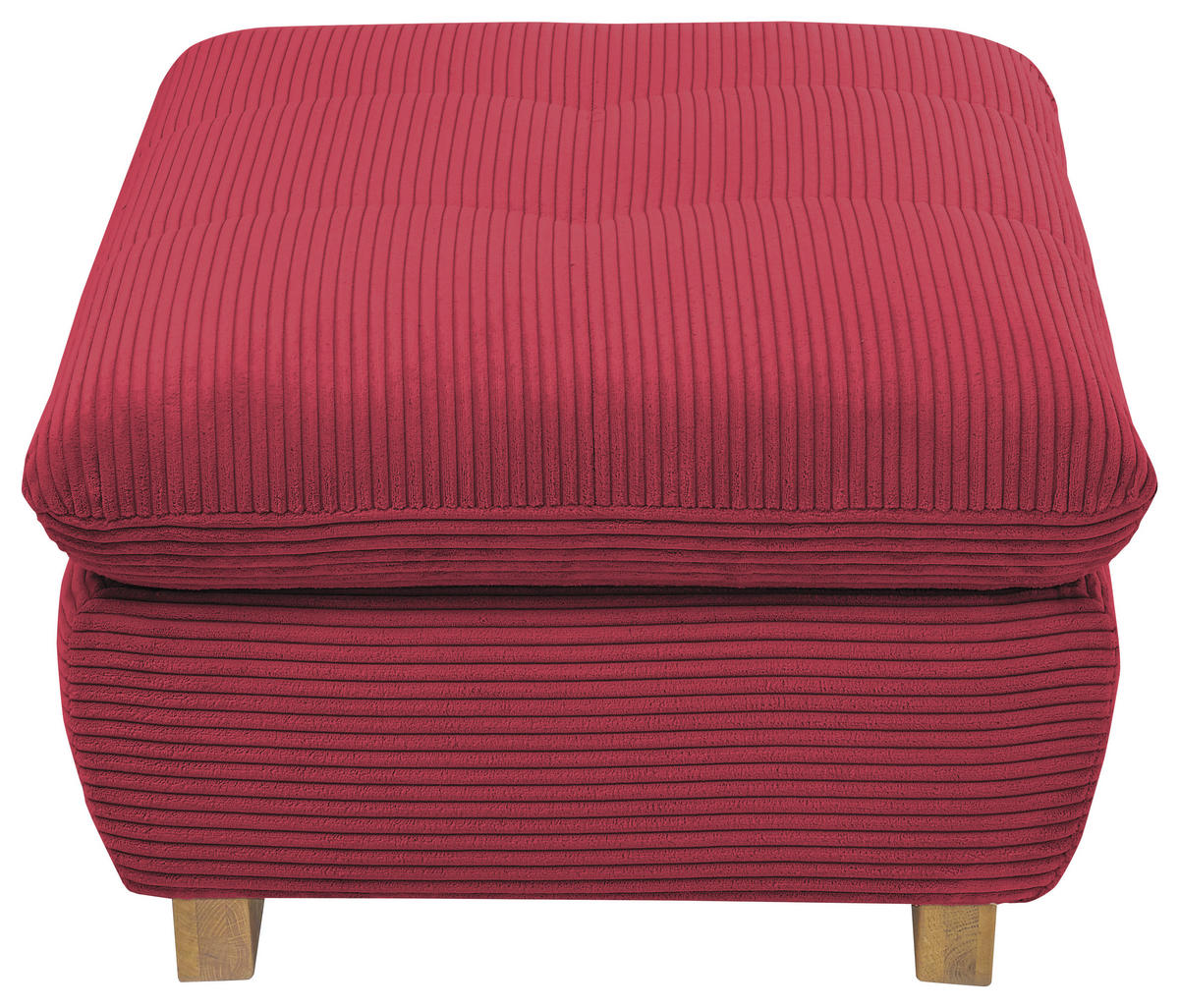 HOCKER Cord Beere  - Eichefarben/Beere, Design, Holz/Textil (106/43/74cm) - SetOne by Musterring