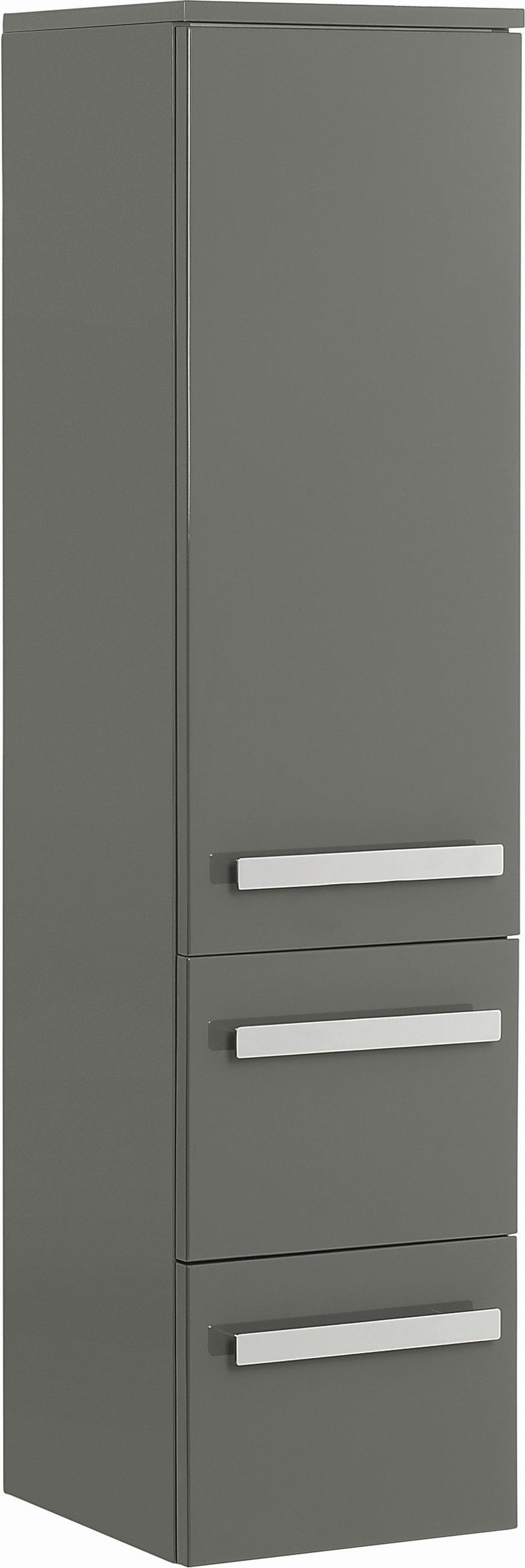 SREDNJI ORMARIĆ   - siva/boje kroma, Design, staklo/drvni materijal (30/121/33cm) - Sadena