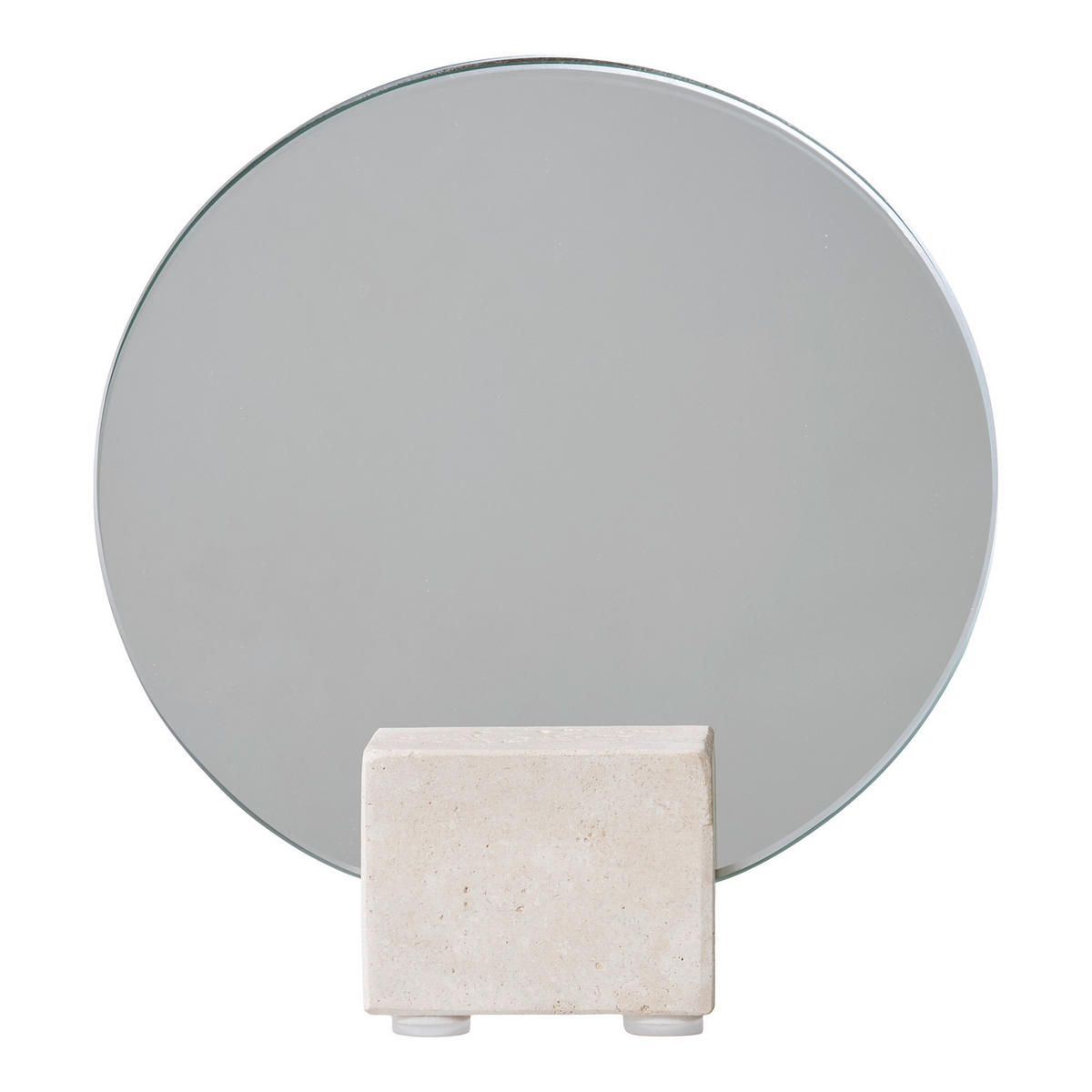 SPIEGEL 18/18/6,5 cm  - Klar/Greige, Basics, Glas/Stein (18/18/6,5cm)