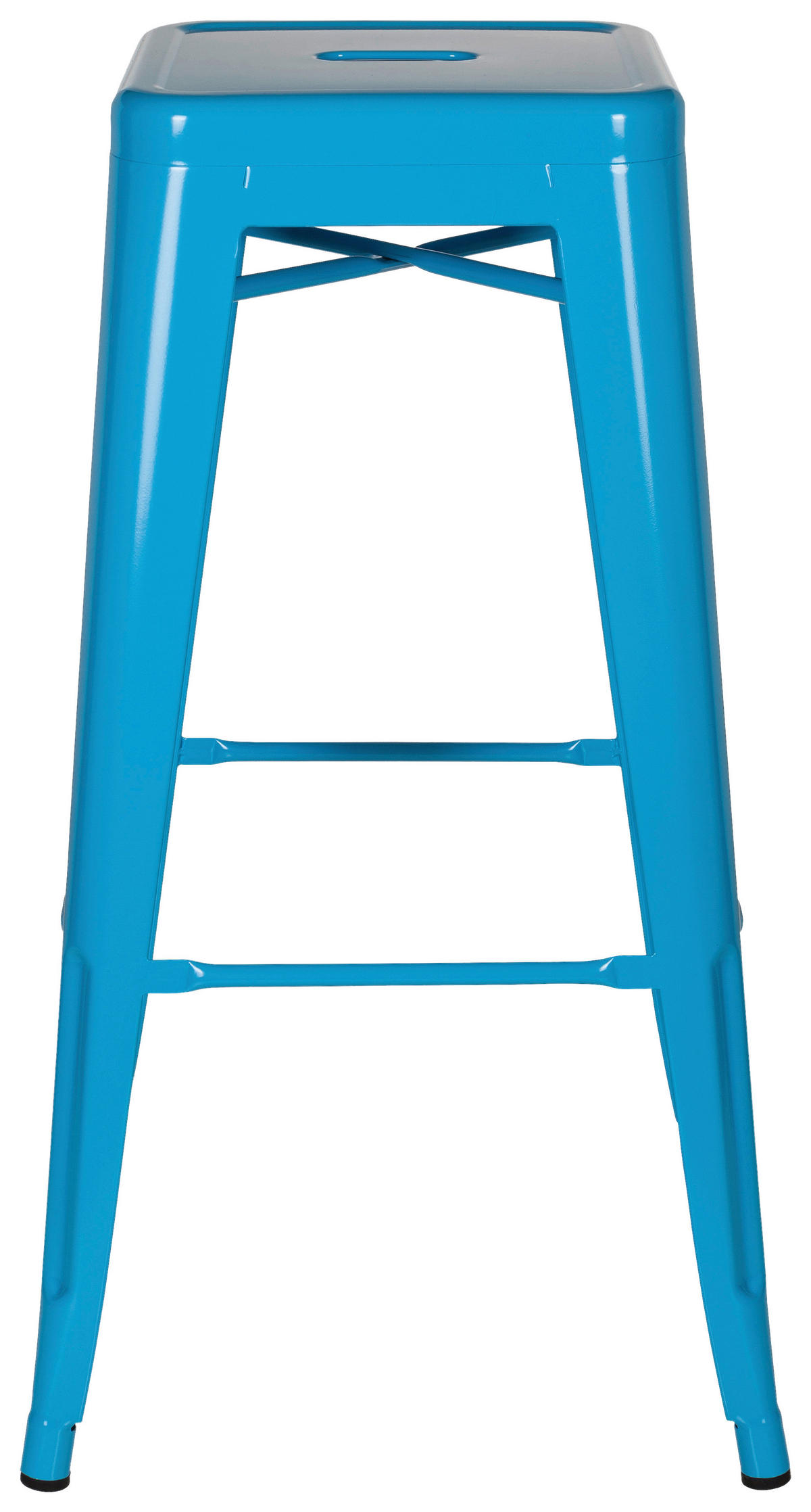 BARHOCKER Hellblau Stahl stapelbar  - Hellblau, Basics, Metall (44/77/44cm) - MID.YOU