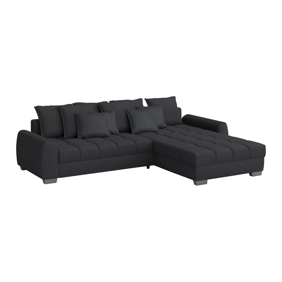 ECKSOFA in Webstoff Dunkelblau  - Chromfarben/Blau, Design, Kunststoff/Textil (320/226cm) - Carryhome