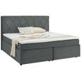 BOXSPRINGBETT 180/200 cm  in Grau  - Schwarz/Grau, Design, Kunststoff/Textil (180/200cm) - Xora